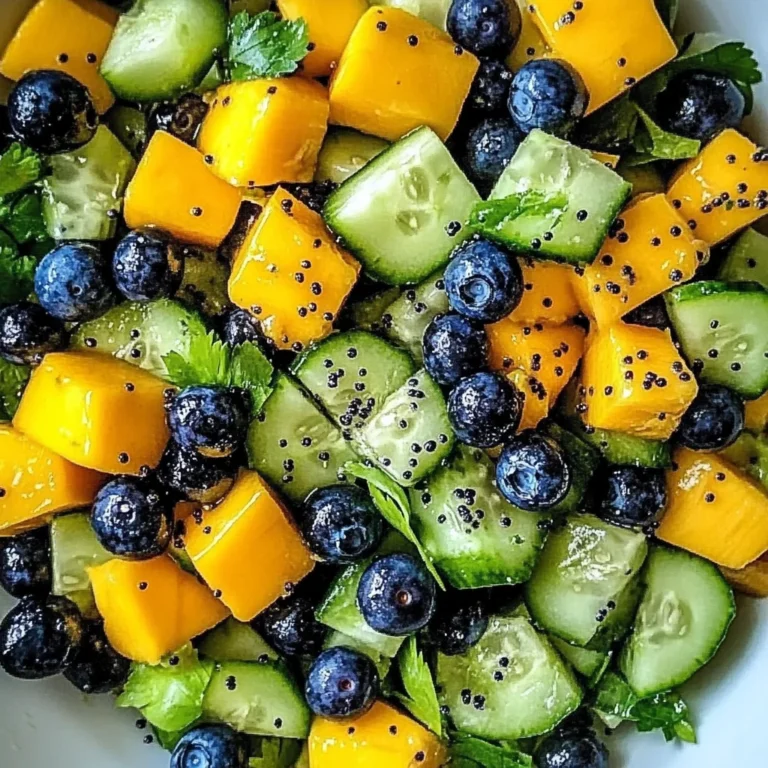 Mango Cucumber Salad with Blueberries and Avocado