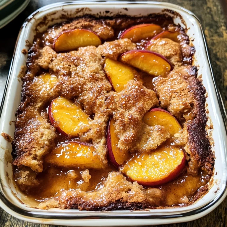 Old School Easy Brown Sugar Peach Cobbler