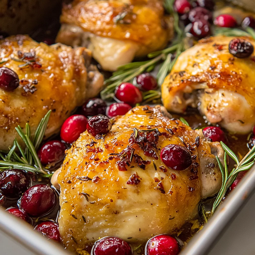 One-Pan Cranberry Rosemary Chicken