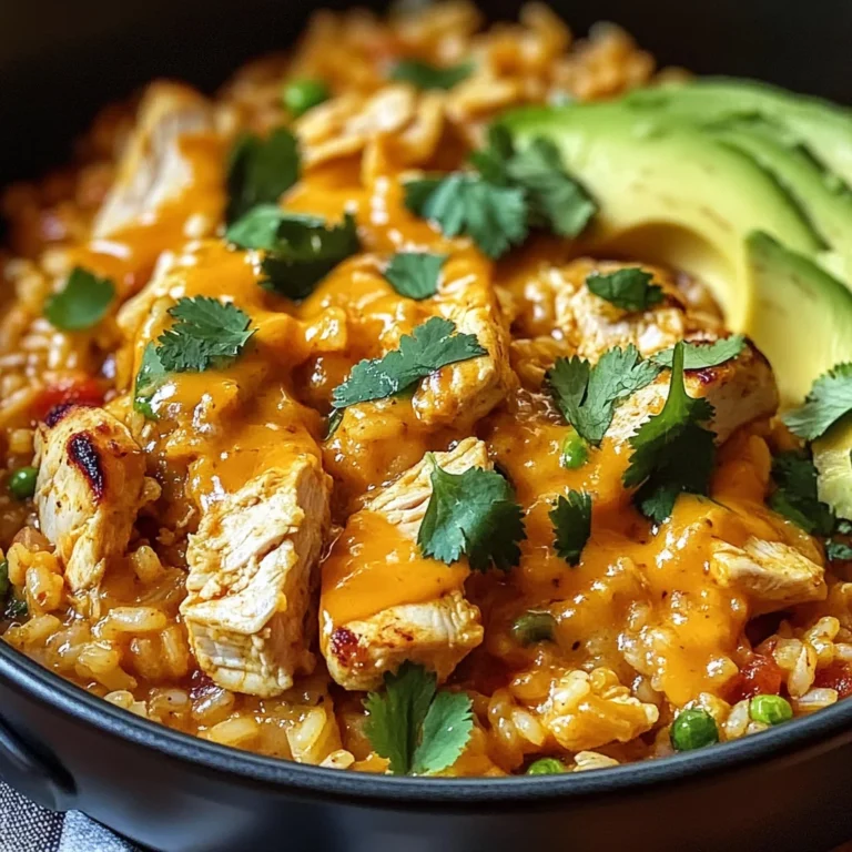 One Pot Queso Chicken and Rice : Easy Comfort Food