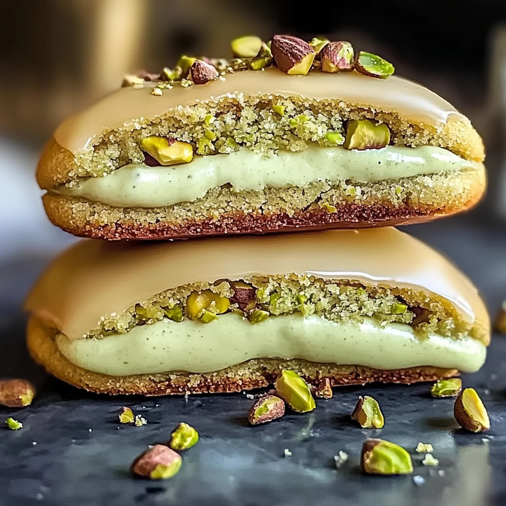 Pistachio Cream Stuffed Cookies