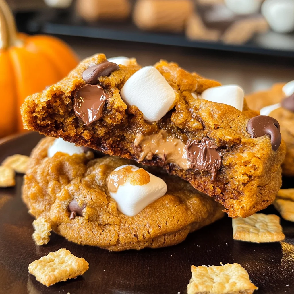 Pumpkin S'mores Cookies