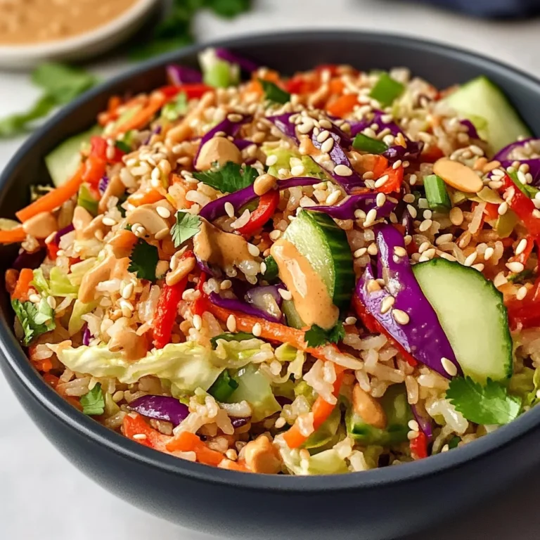 Quick Crispy Rice Salad with Peanut Sesame Dressing - Alrightwithme