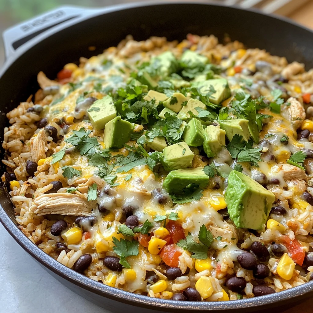 Salsa Verde Chicken & Rice Skillet