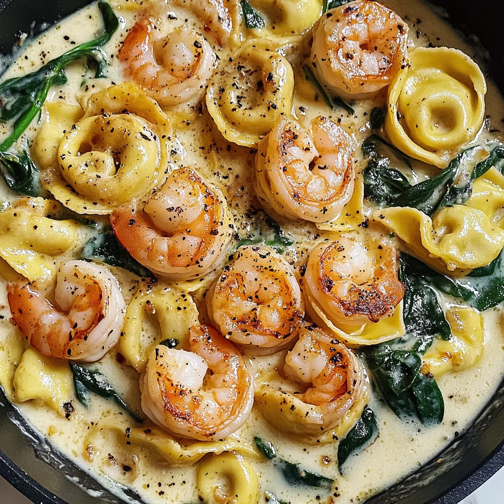 Shrimp Tortellini with Garlic Sauce