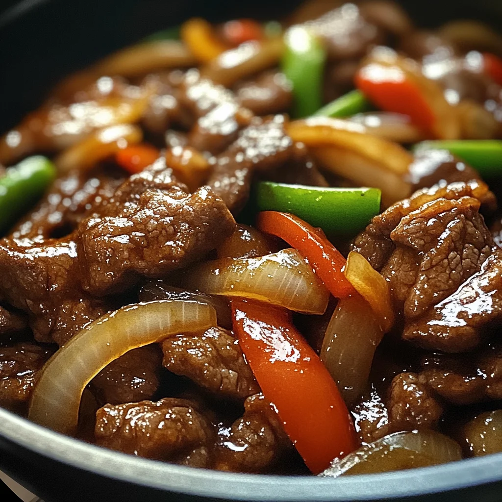Sizzling Chinese Pepper Steak with Onions