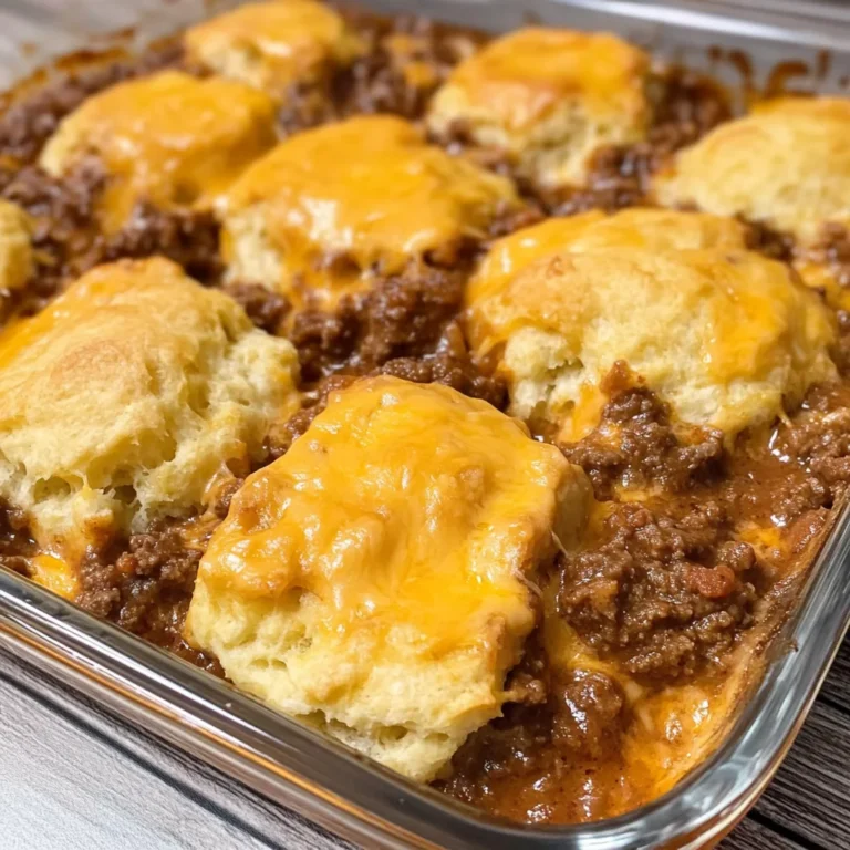 Sloppy Joe Biscuit Casserole
