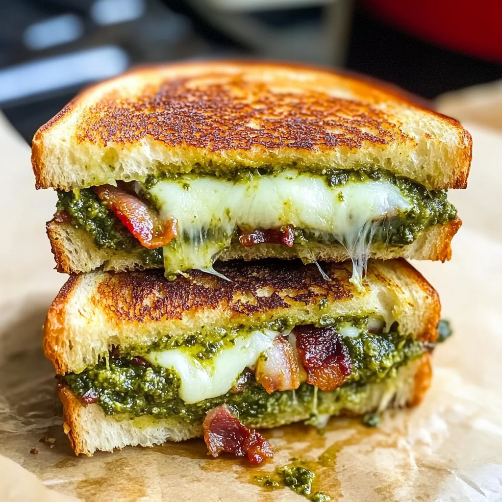 Sourdough Pesto Grilled Cheese