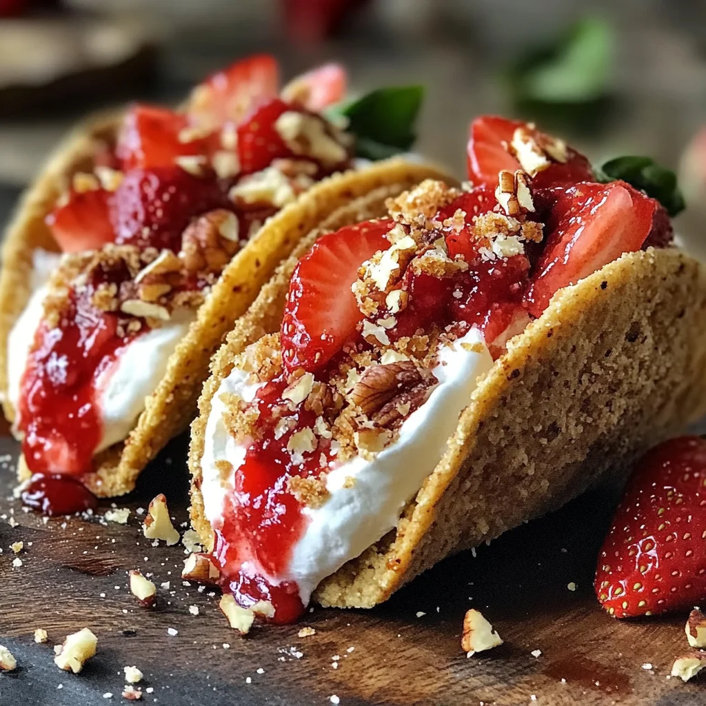 Strawberry Crunch Cheesecake Tacos