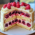 White Chocolate Raspberry Cake