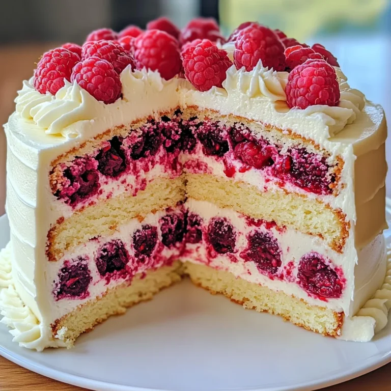 White Chocolate Raspberry Cake