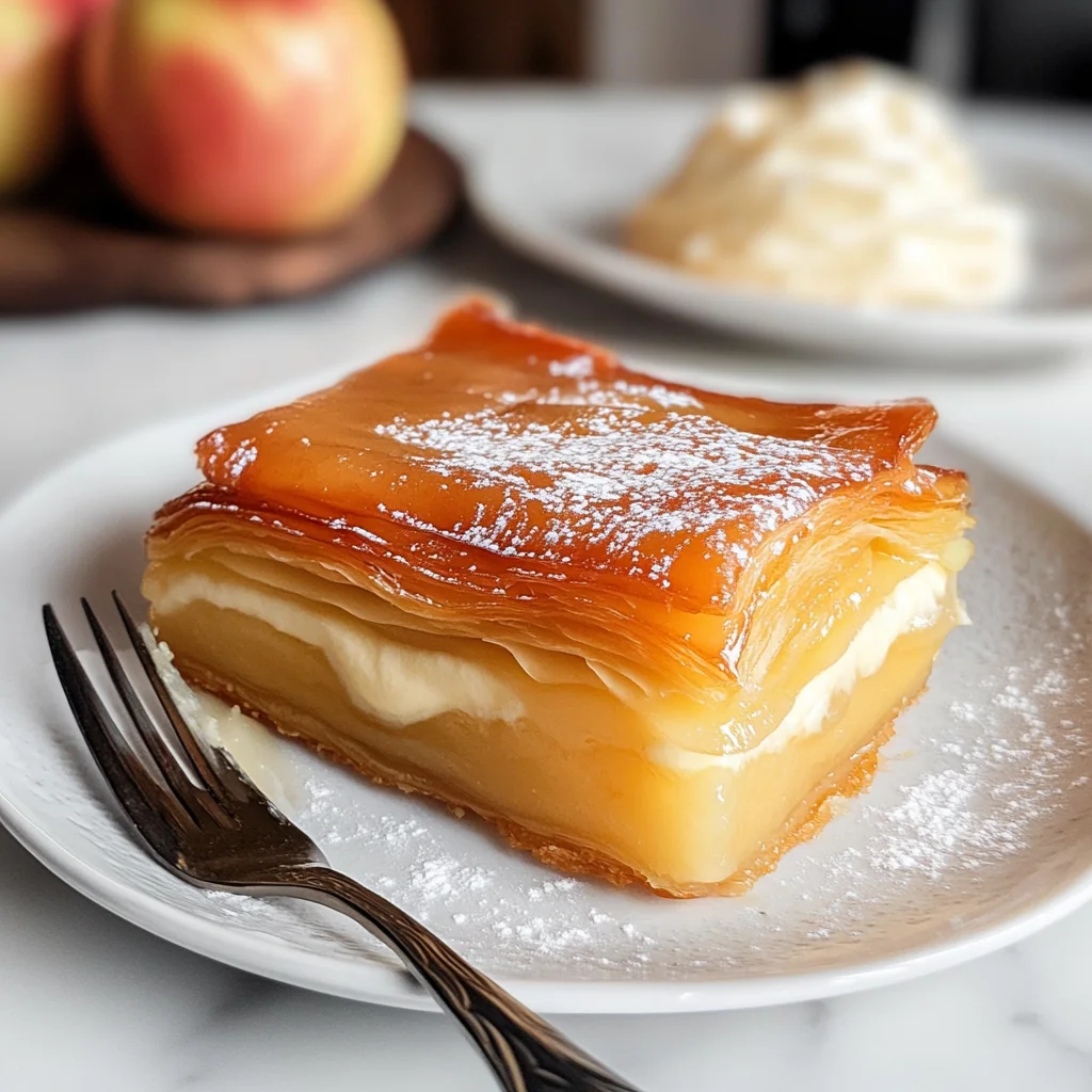 Apple Mille Feuille with Vanilla Custard (gluten-free)