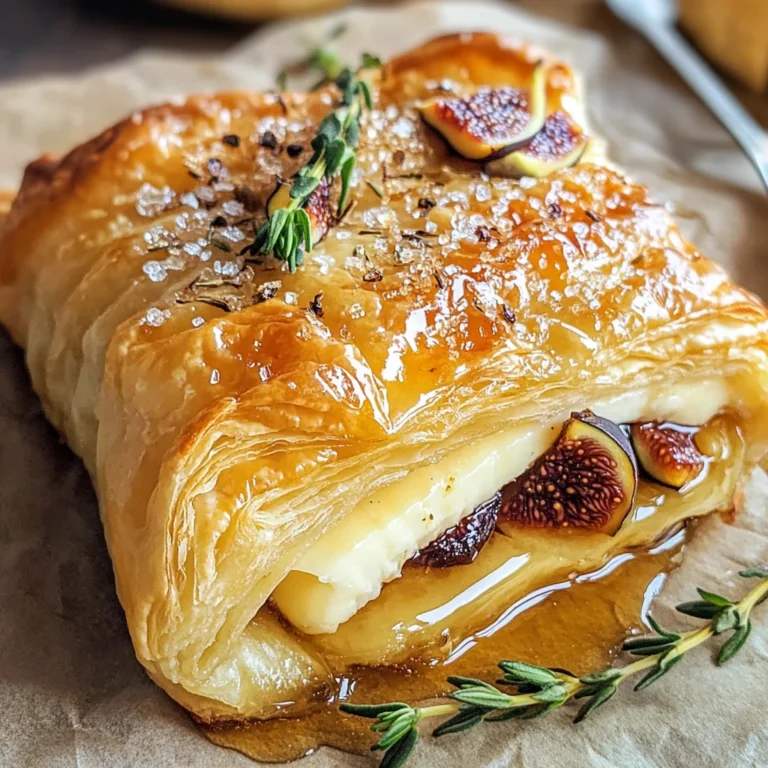 Baked Brie in Puff Pastry with Honey and Fig