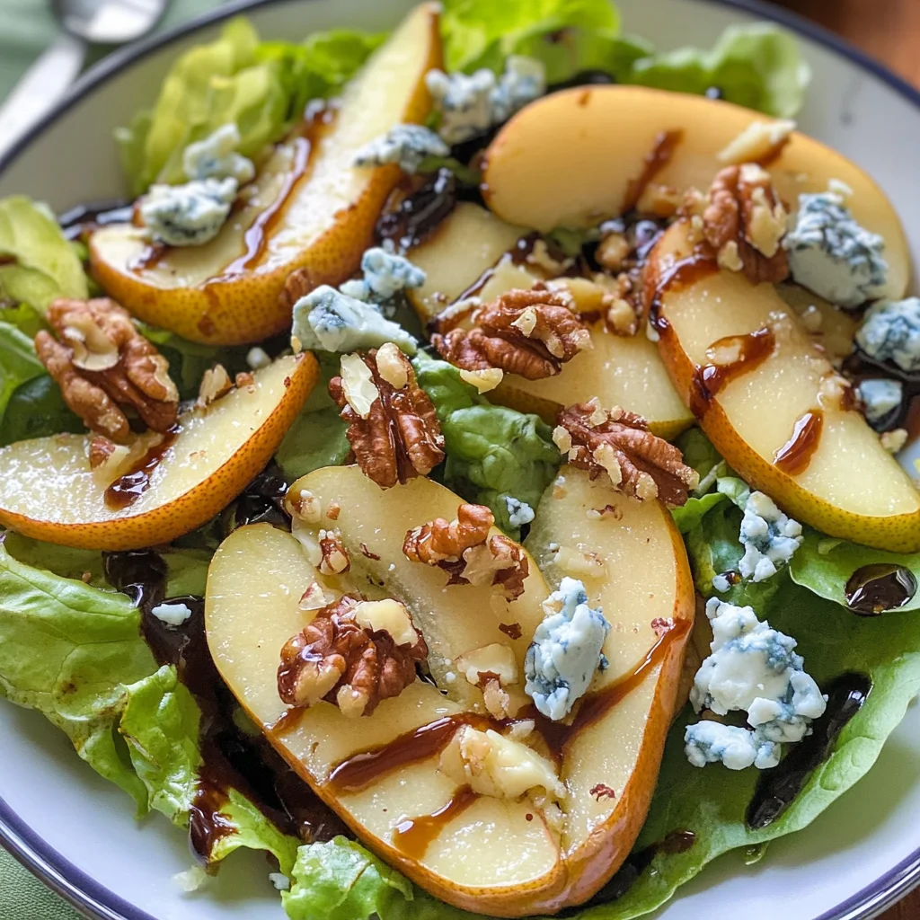 Caramelized Pear and Blue Cheese Salad: A Sweet and Savory Delight