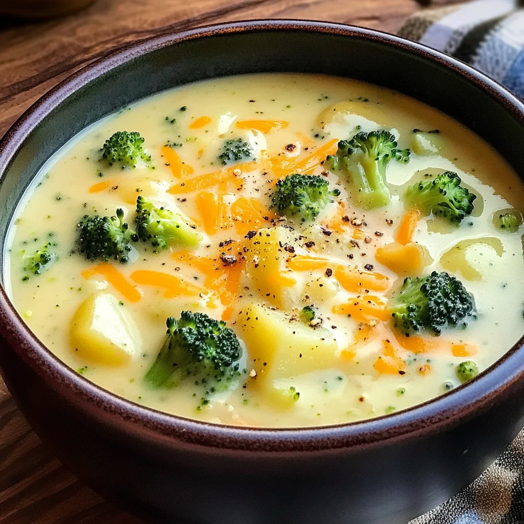 Cheddar Broccoli Potato Soup
