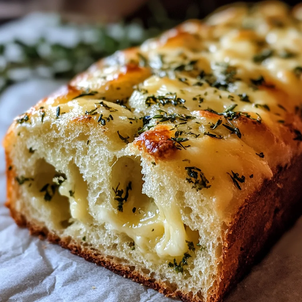 Cheese, Herb & Garlic Quick Bread (No Yeast)