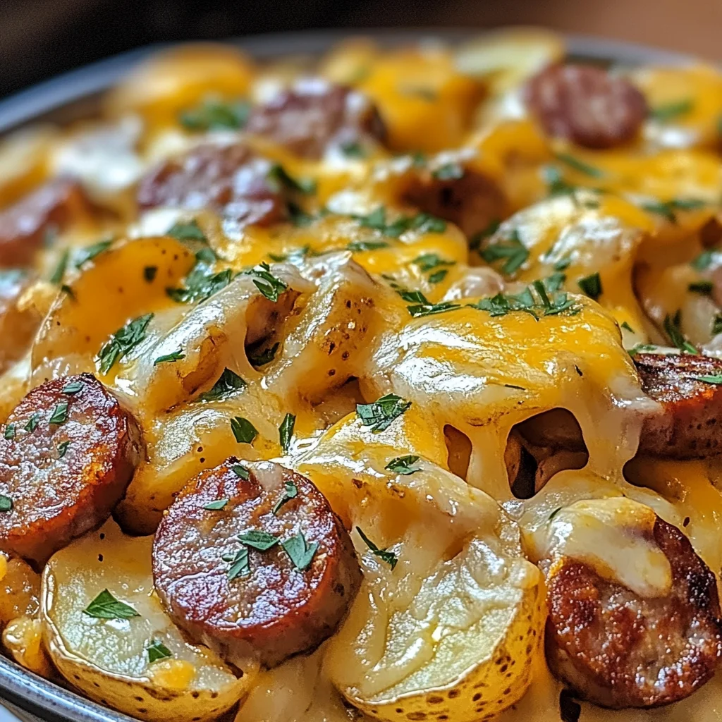 Cheesy Ranch Potatoes and Smoked Sausage
