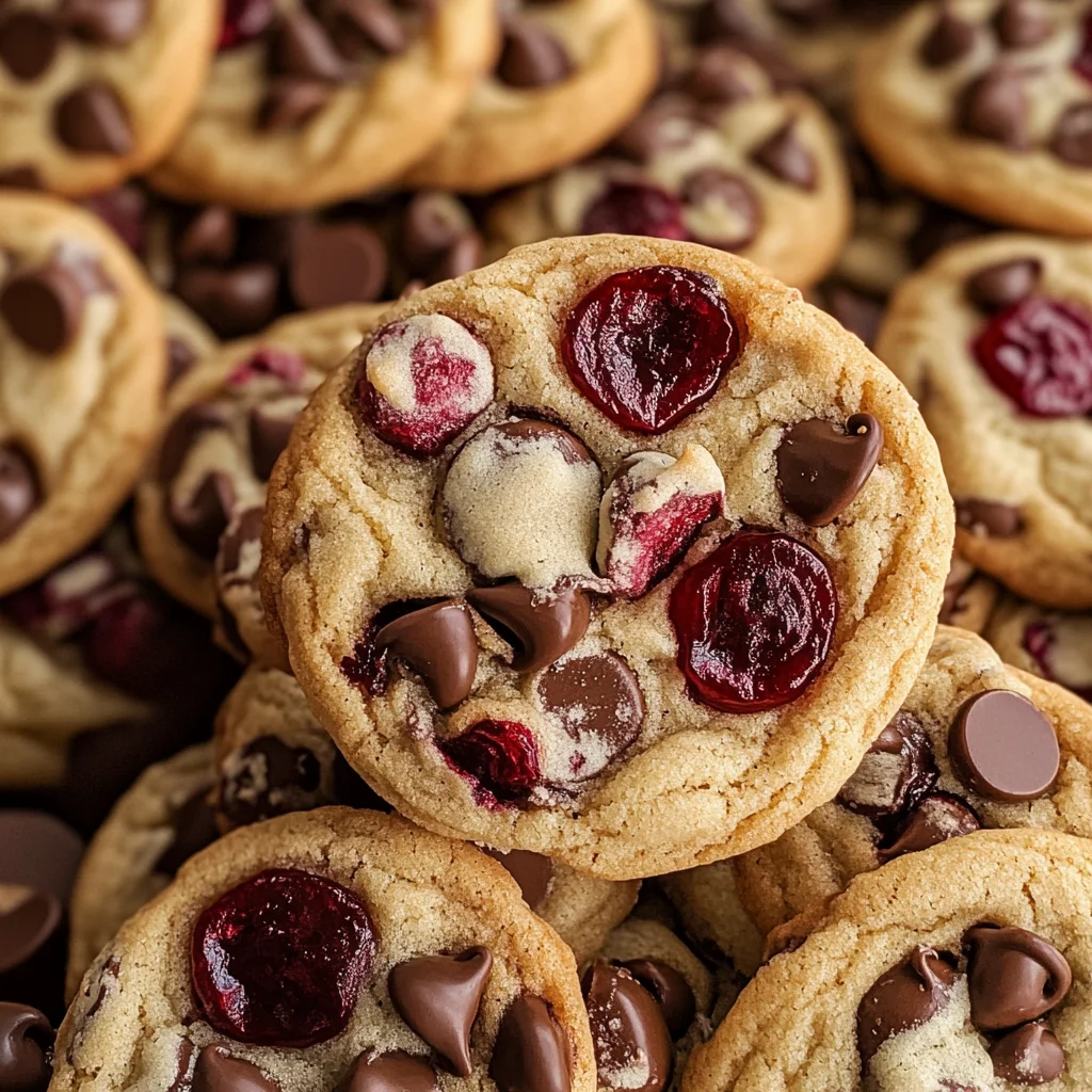 Cherry Chocolate Chip Cookies with Mocha Chips