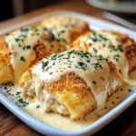 Chicken Pillows with Creamy Parmesan Sauce
