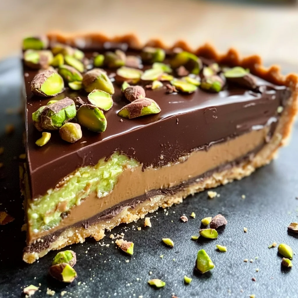 Chocolate Pistachio Ganache Tart Recipe