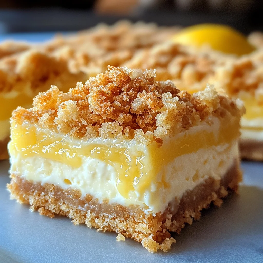 Creamy Lemon Cheesecake Crumb Bars Recipe