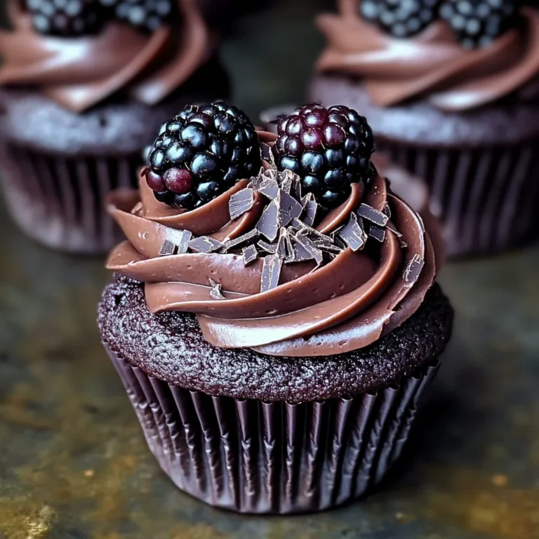 Dark Chocolate Blackberry Cupcakes: Indulge in a Decadent Dessert Delight