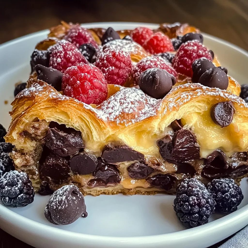 Decadent Chocolate Croissant Breakfast Bake