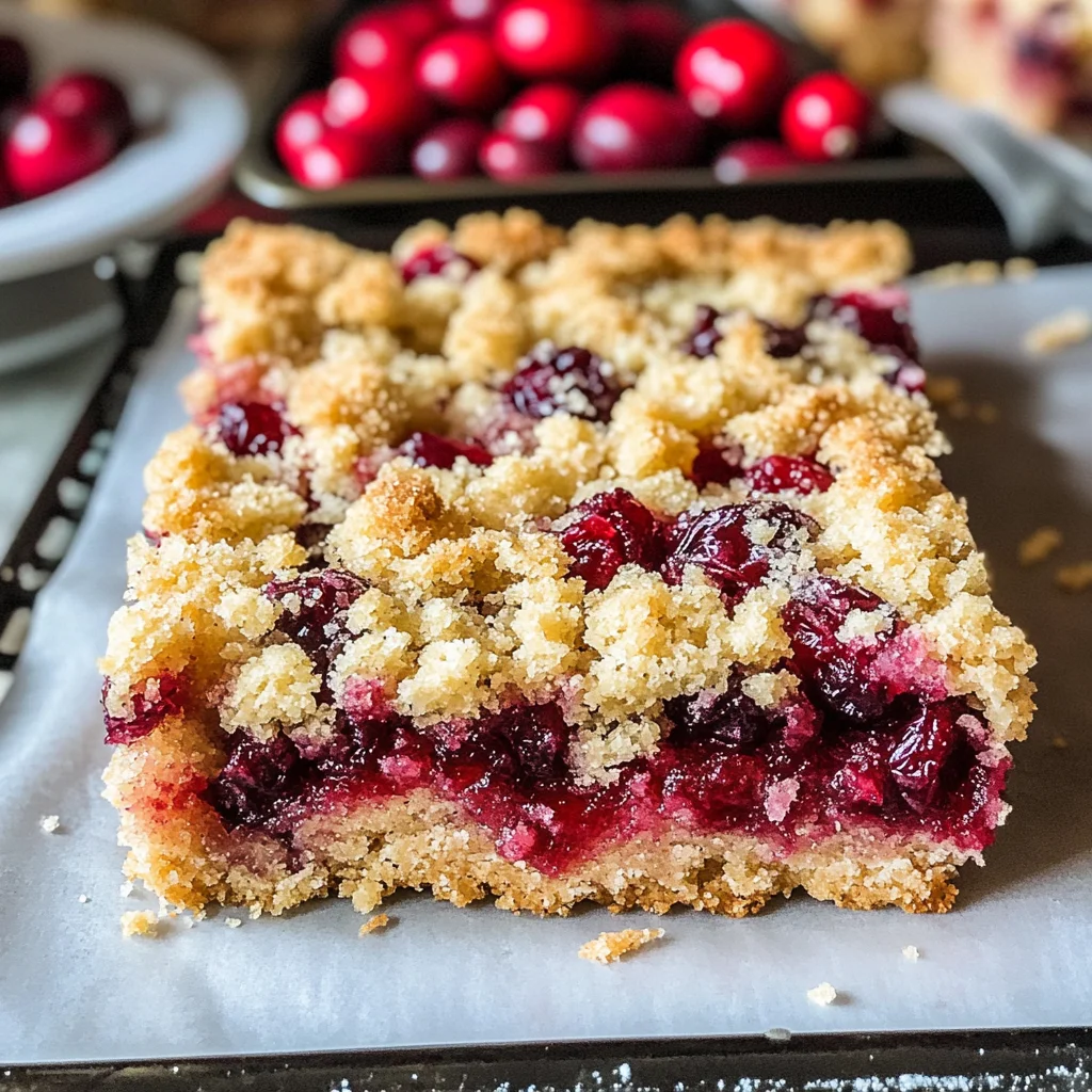 Delicious Cranberry Bars (Perfect for Christmas)