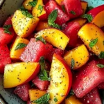 Easy Summer Peach Watermelon Salad