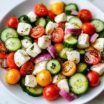 Fresh Cucumber Caprese Salad