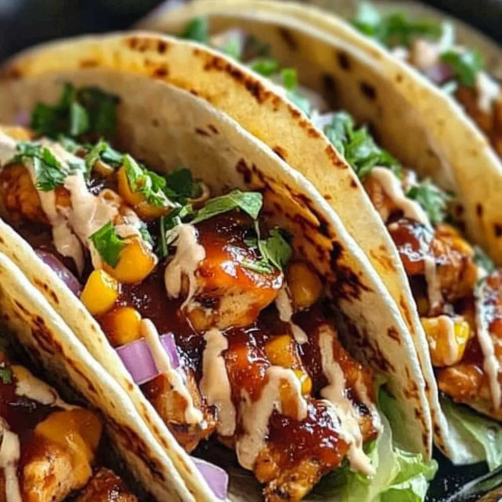 Garlic Butter Honey BBQ Chicken Tacos: Sweet, Savory & Irresistible!