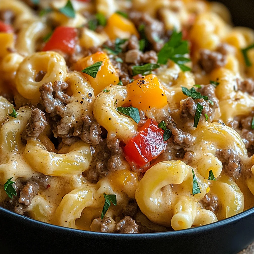 High-Protein Creamy Philly Cheesesteak Mac & Cheese
