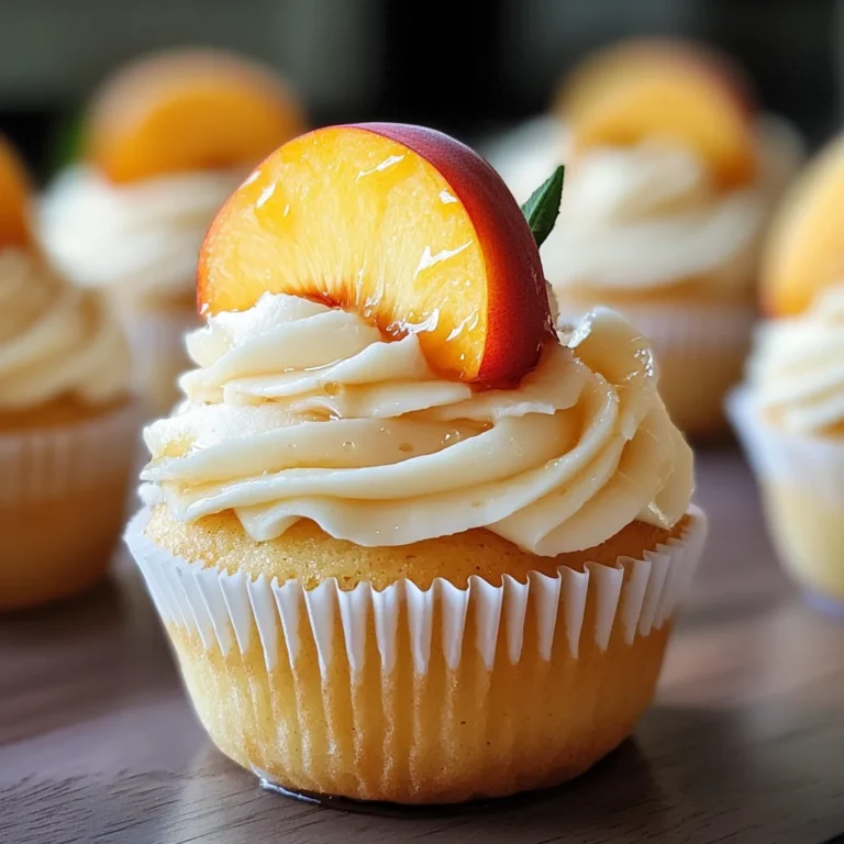 Honey Peach Cream Cheese Cupcakes
