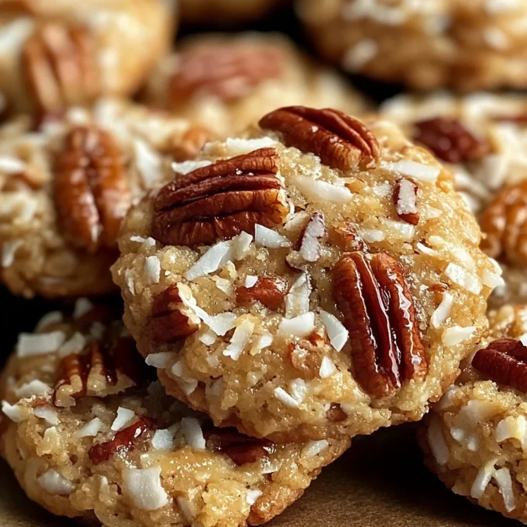 No-Bake Coconut Pecan Praline Cookies