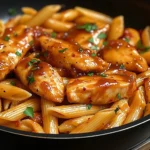 One-Pan Tangy Honey BBQ Chicken Penne