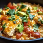 One Pot Queso Chicken and Rice : Easy Comfort Food