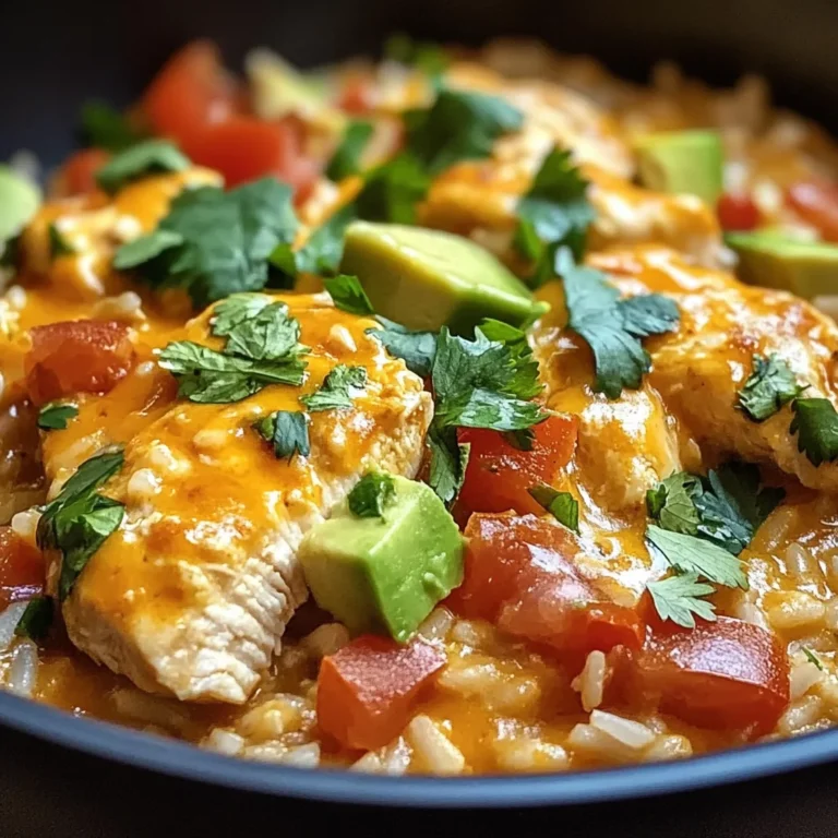 One Pot Queso Chicken and Rice : Easy Comfort Food