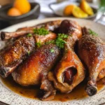 Oven Roasted Crispy Whole Duck & Figgy Orange Glaze