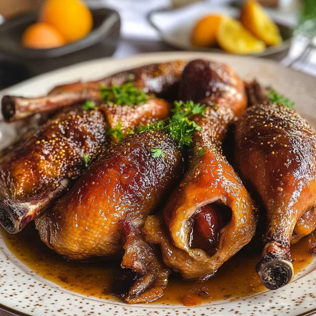 Oven Roasted Crispy Whole Duck & Figgy Orange Glaze