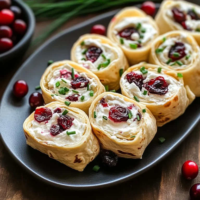 Savory Christmas Cranberry Roll Ups