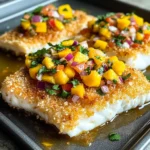 Tropical Coconut Crusted Fish with Mango Salsa
