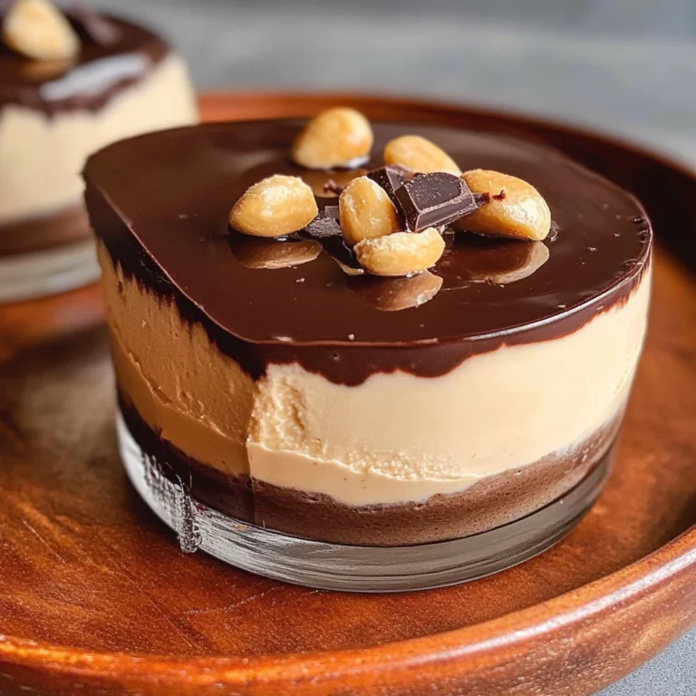Vegan Peanut Butter Mousse (with a Chocolate Ganache!)
