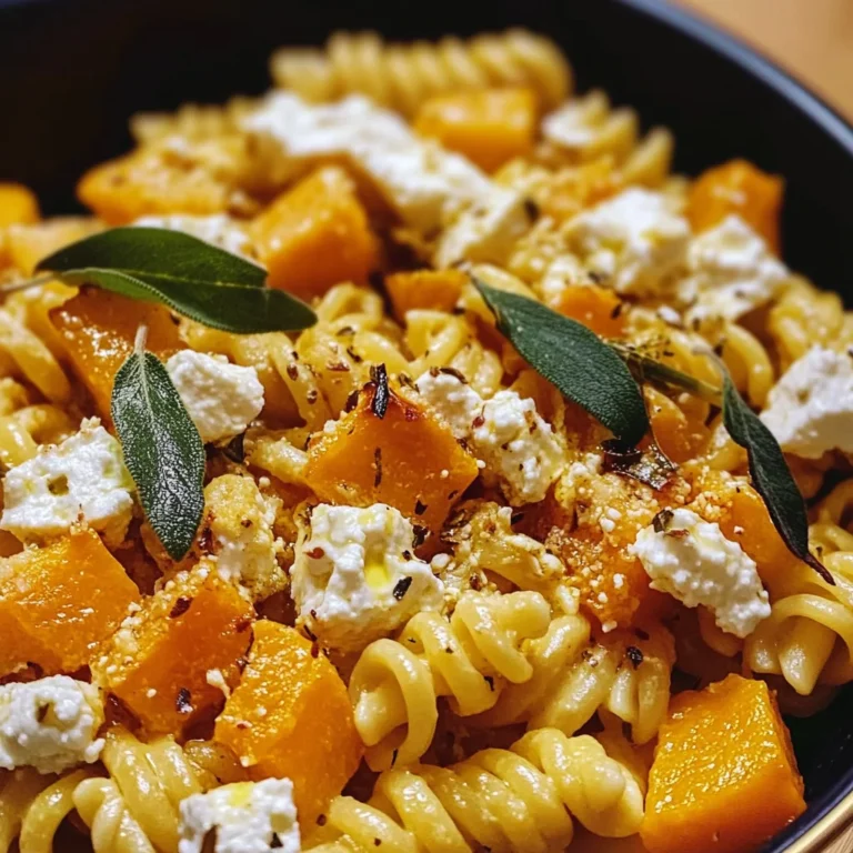 Baked Feta and Butternut Squash Pasta with Sage and Garlic