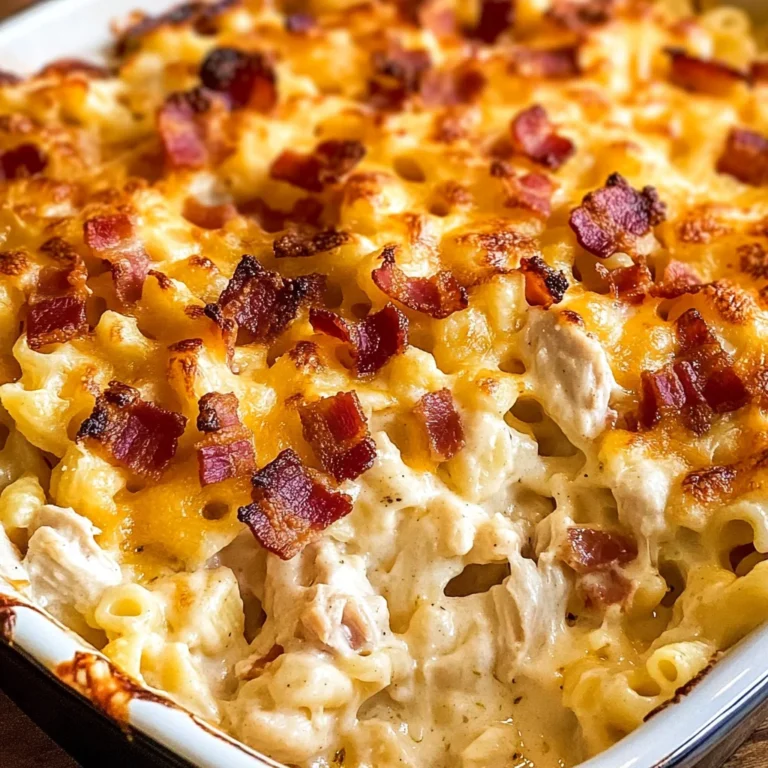 Chicken Turkey Bacon Ranch Mac and Cheese Casserole