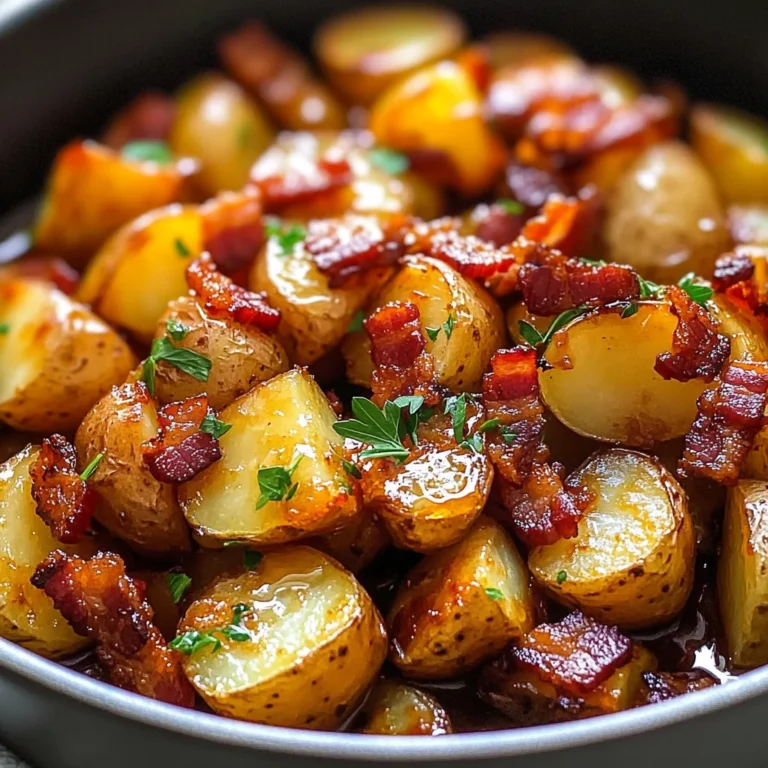 Crispy Bacon Honey Roasted Potatoes