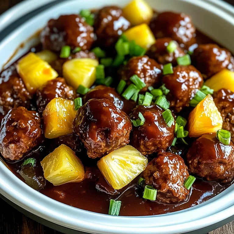 Crockpot Hawaiian Meatballs