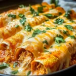 High Protein Creamy Chilli Chicken Enchiladas