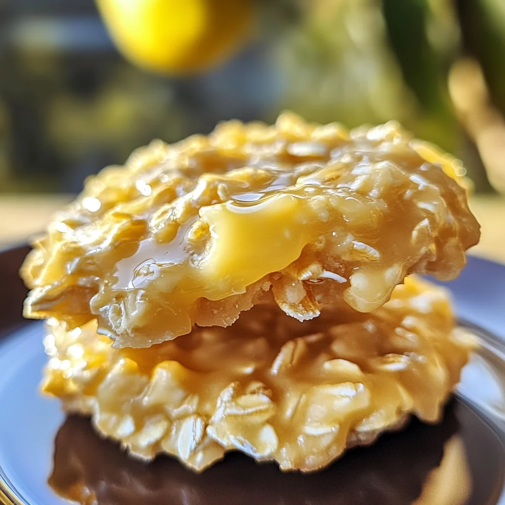 Lemon Oatmeal No-Bake Cookies