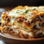 Parmesan Garlic Turkey Bacon Cheeseburger Lasagna Recipe