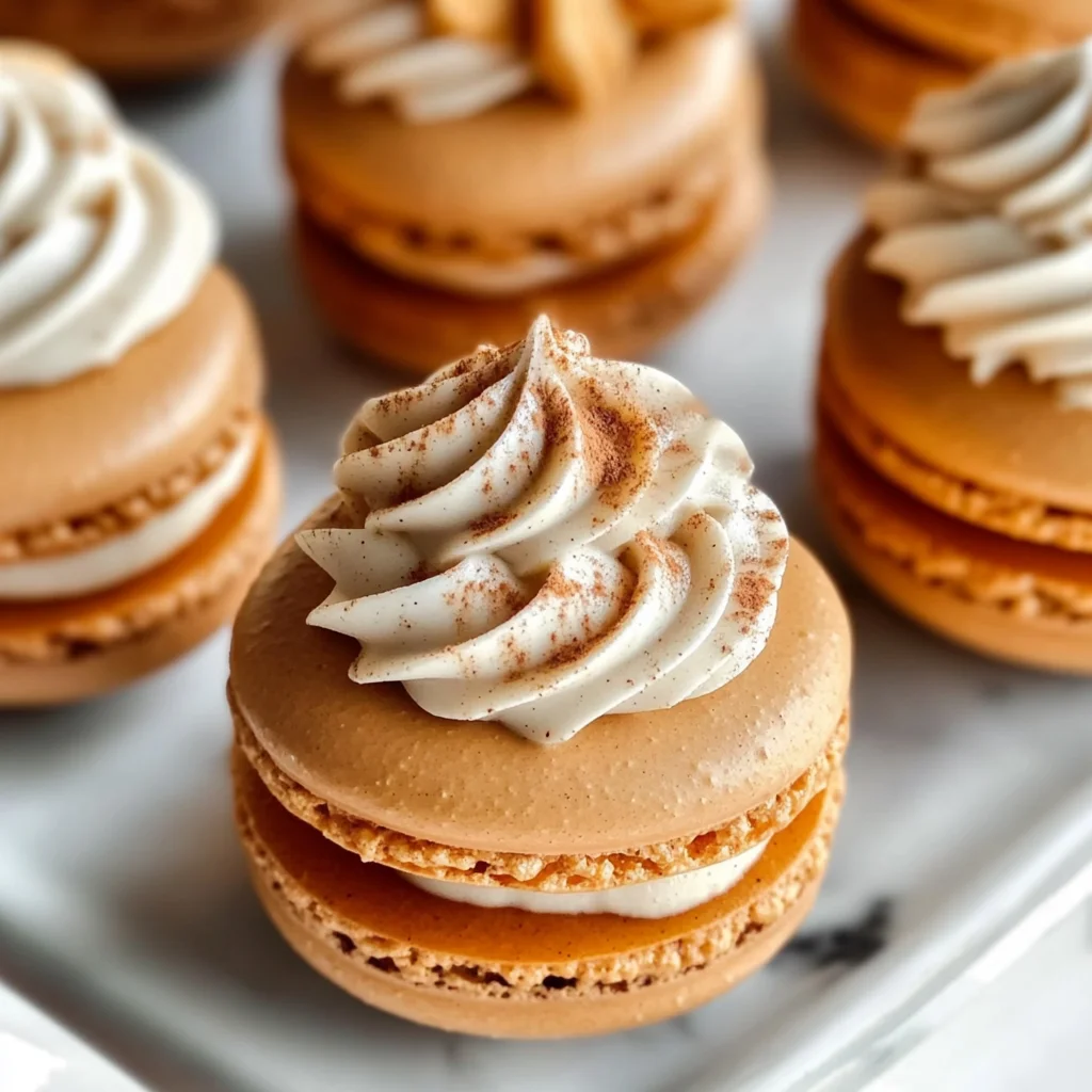 Pumpkin Pie Macarons